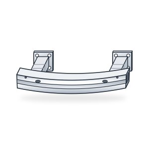 Bumper Beam Rear 7422.47 742247 Citroen C3 Picasso Original
