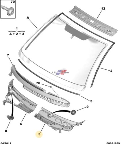 Cowl Panel 98119344XT Citroen C3 Left New Genuine