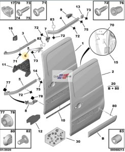 Door Roller 9033AY Berlingo 2 Partner 2 New Original