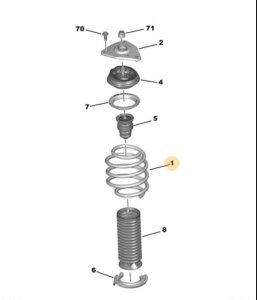 Spring Front 9806762780 Citroen Peugeot New Original