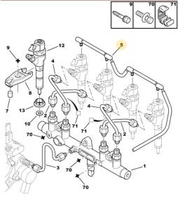 Fuel Lines 4578E2 Citroen Peugeot Fiat  2.2HDI New Original 
