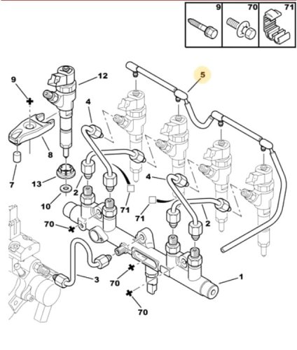 Fuel Lines 4578E2 Citroen Peugeot Fiat  2.2HDI New Original 