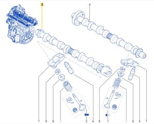 Camshaft 1302000Q0M Renault Trafic II Master 2.0-2.3 dCi New Original 