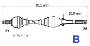 Drive Shaft Right 391008239R Renault Clio 4 New Genuine