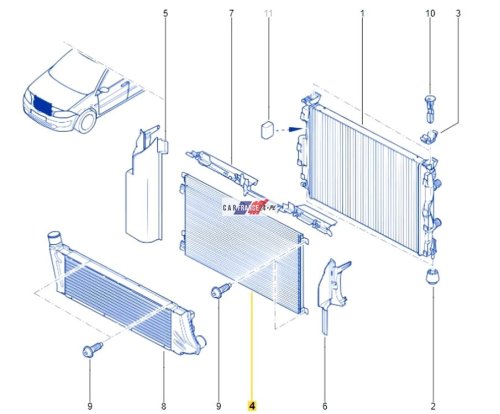 Valeo Air Conditioner Condenser 8200115543 Megane 2 Scenic 2