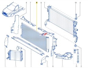 Air conditioning condenser NRF 921100002R Laguna 3