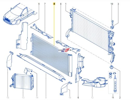 Air conditioning condenser NRF 921100002R Laguna 3