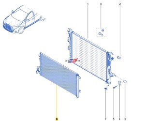 Skraplacz Klimatyzacji Valeo 921009956R Megane 3 Scenic 3