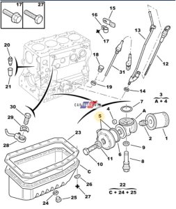Engine Oil Cooler 98480768 Citroen Peugeot Fiat New Original 
