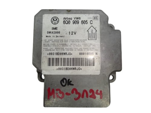 Sensor Module AirBag 6Q0909605C Volkswagen New Original