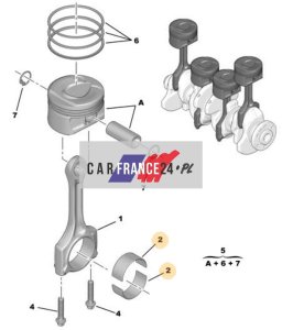 Crankshaft Bearing Shell 0606AF Peugeot Citroen C4 2004-2010, C4 2, C5 2 2008 New Genuine