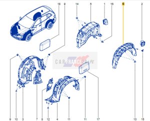 Wheel Arch Left Rear 767495379R OE Renault Koleos II 2019