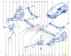 Control Arm Left Rear Lower 2.0 DCI 555025HA0B OE Renault Koleos 2 4x4