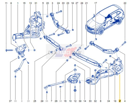 Control Arm Left Rear Lower 2.0 DCI 555025HA0B OE Renault Koleos 2 4x4