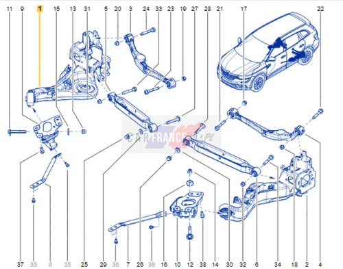 Control Arm Right Rear Lower 2.0 DCI 555015HA0B OE Renault Koleos 2 4x4