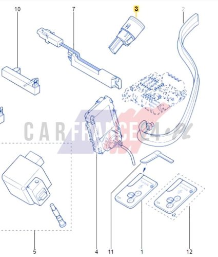 Start/Stop Switch 2515000QAD New OE Renault Laguna 3 Megane 2
