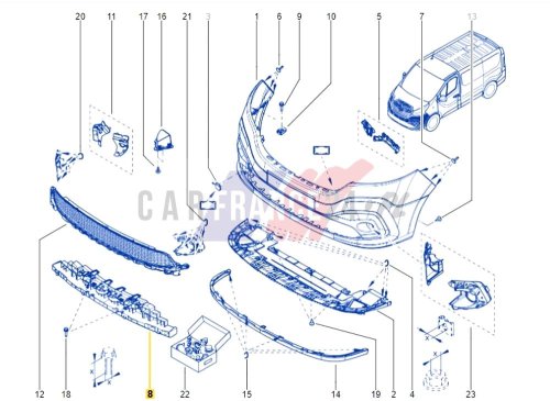 Front Bumper Reinforcement 6209000Q0A New OE Renault Trafic 3