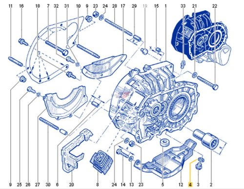 Shim For Gearbox 3220700Q0B New OE Renault