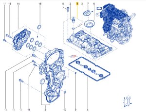 Rocker Cover 13264BV80A Renault Clio IV, Espace V, Megane IV New Genuine