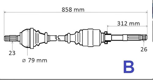 Drive Shaft 8200882435 Renault Twingo II Right New Genuine