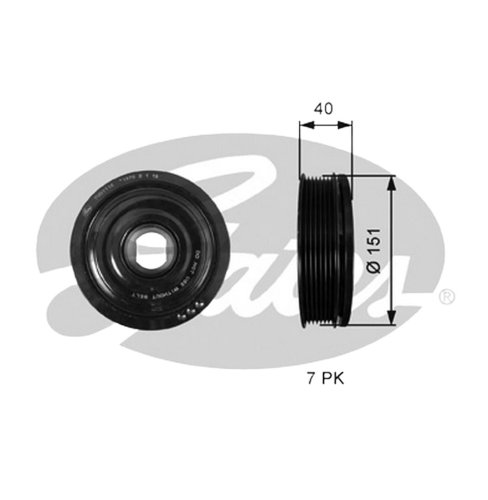 Crankshaft Pulley 1.6 DCI 7PK Biturbo 1230300Q2F New Original Renault Trafic II