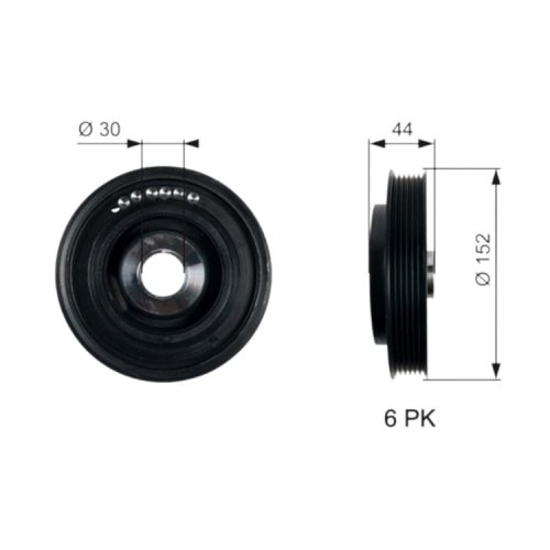 Shaft Pulley 2.5 DCI 1230300Q0D New OE Renault Master II