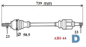 Drive Shaft 8200144764 Right New Genuine