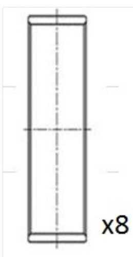 Crankshaft Bearings 0606W9 Citroen Peugeot  1.6 VTI Original 