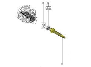 Gear Shaft JH3 6001548614 New OE Renault Clio III Twingo