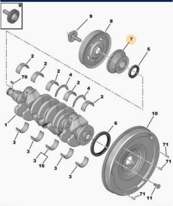 Timing Gear 1,4  1,6 e-HDI 8v 9810701080 Citroen Peugeot Ford Volvo