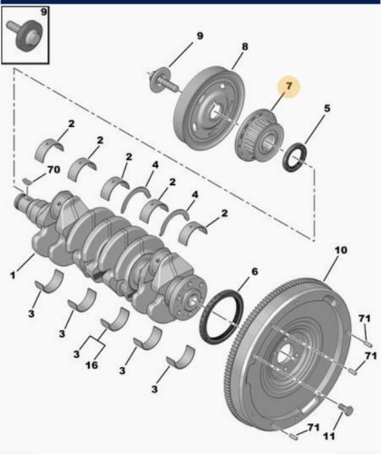 Timing Gear 1,4  1,6 e-HDI 8v 9810701080 Citroen Peugeot Ford Volvo