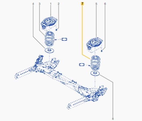 Suspension Spring Rear Original 550204926R Trafic 3