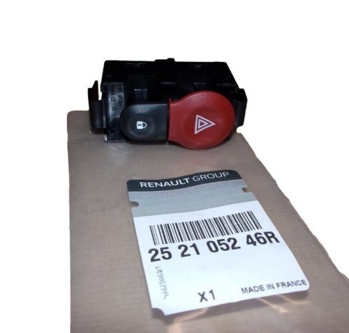 Hazard Light Control Original 252105246R Renault Kangoo II 