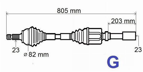 Right Drive Shaft 8200184199 Renault Megane II 2.0 16V Original