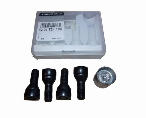 Wheel Bolts 8201724189 Anti-Theft Kit Renault Original New