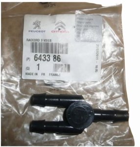 Washer Hose Tee 6433.86 643386 Citroen C2 C3 Original New