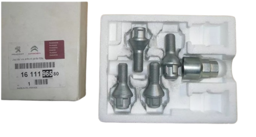 Wheel Bolts 1611196580 Anti-Theft Kit PSA Original New