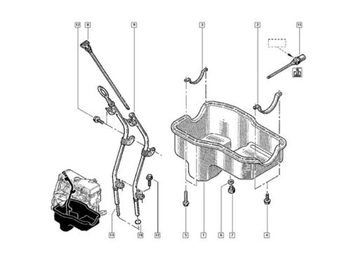 Dip Stick 7700273314 Renault Kangoo Scenic 1.6 16V Original 
