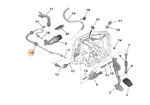 Hydraulic Hose 215619 Citroen, Peugeot, Fiat, Lancia Jumpy 2, Evasion, C8 New Genuine