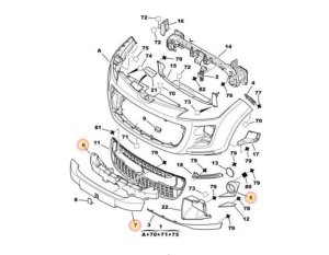 Headlight Headlamp Left 7401LL Peugeot 4007 Original 
