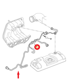 Fuel Line 1574C1 Citroen, Peugeot Berlingo, Xsara, C1 New Genuine