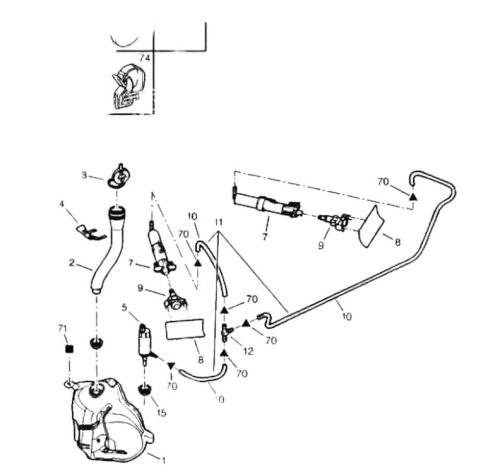 Washer Tank 6431C2 Peugeot 307 New Original