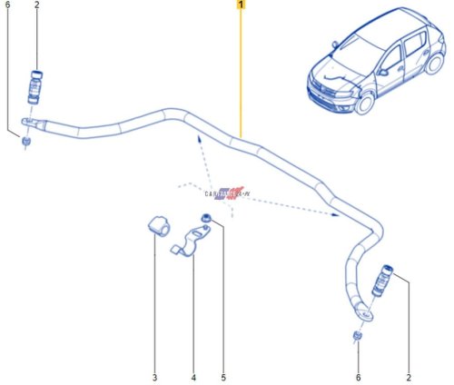 Anti-roll Bar Front 546118062R Dacia New Original 