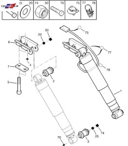 Shock Absorber 9651266380 Citroen Peugeot 607 Left Rear New Genuine