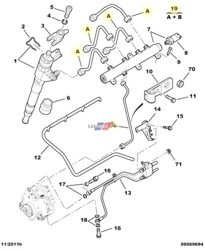 Fuel Lines 1570R8 Jumper Boxer Ducato 3.0 HDi 3.0 JT New Original