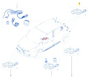 Parking Sensor PDC 2599800Q0D Renault Clio 4, Megane 3, Laguna 3 New Genuine