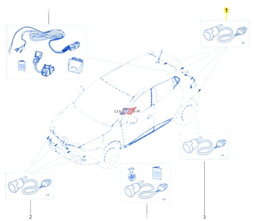 Parking Sensor PDC 2599800Q0D Renault Clio 4, Megane 3, Laguna 3 New Genuine