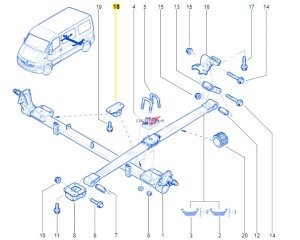 Bump Stop For Leaf Spring 5524000QAA Master Movano Interstar Original 