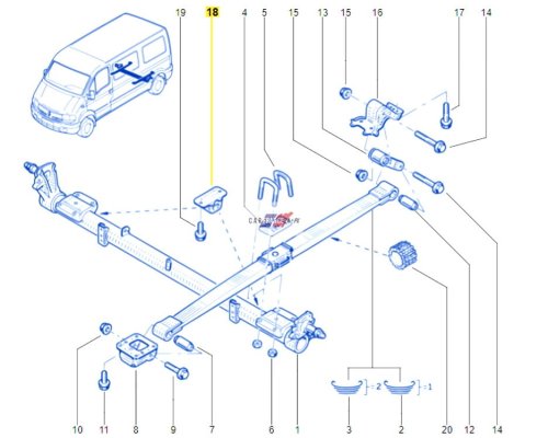 Bump Stop For Leaf Spring 5524000QAA Master Movano Interstar Original 