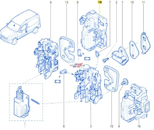 Door Lock Mechansim Right 8050200Q0B Renault Nissan New Original